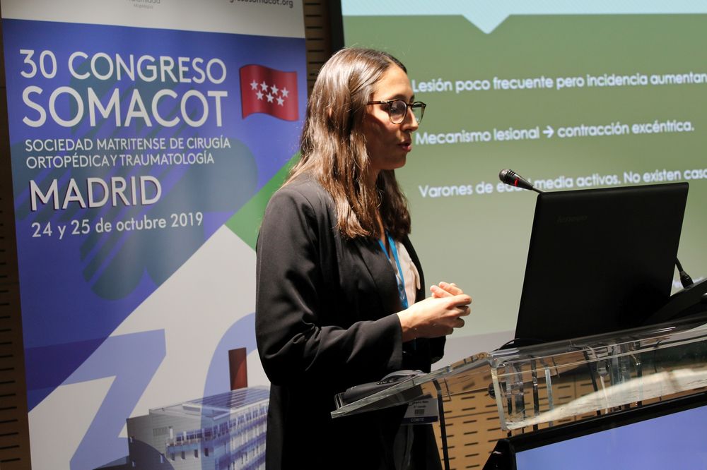 Dra. Larraitz Bergara hablando en el Congreso Somacot 2019